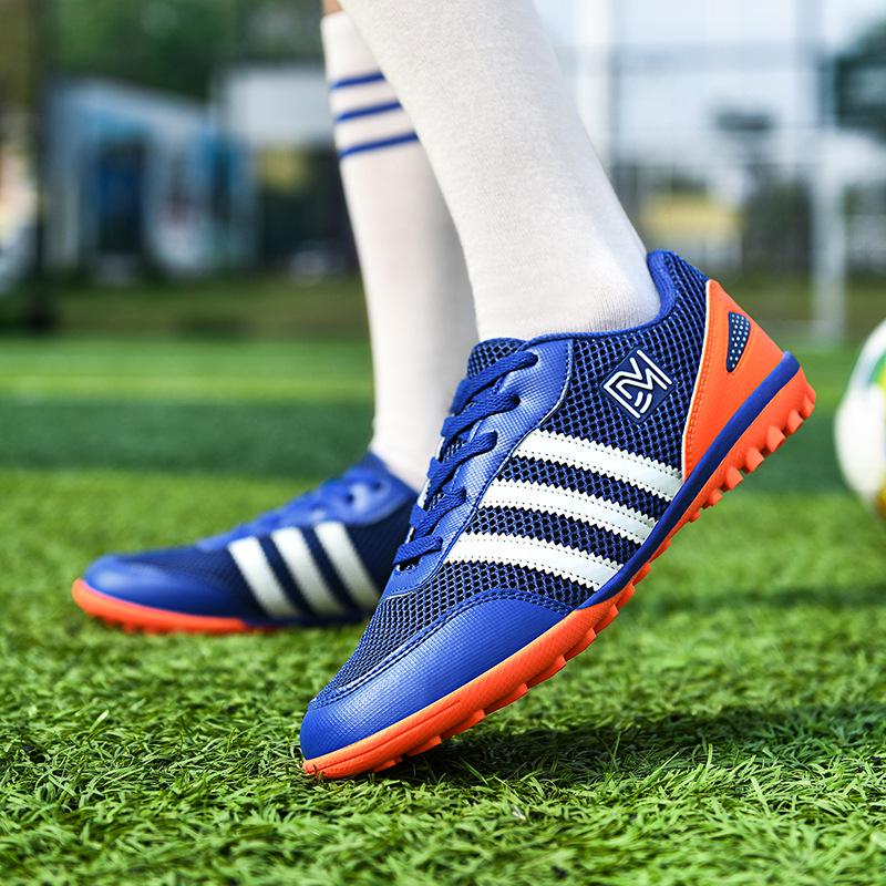 Breathable Mesh Football Shoes for Boys (Ages 6-12) - Teenager TF Studded Competition