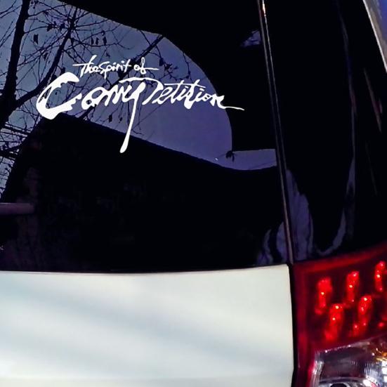 The Spirit of Competition Letter Reflective Racing Car Decoration Sticker Decal