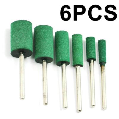 6pcs 4 5 6 8 10 12mm Rubber Cylinder Head Polishing Buffing Grinding Drill Tool