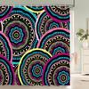 3D Indian Bohemia Print Shower Curtain With Hooks Nordic Style Bohemian Style Mandala Waterproof Fabric Home Bathroom Curtains