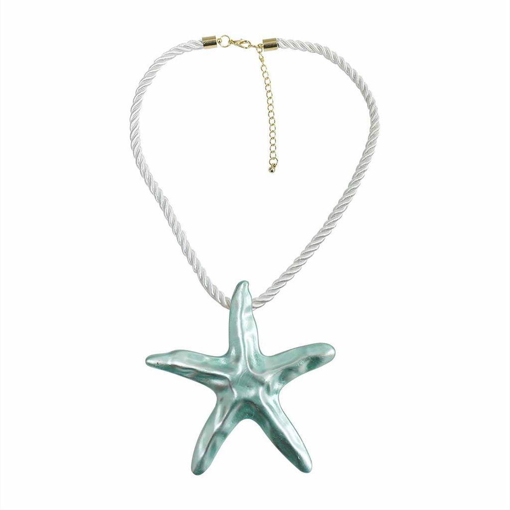N11911 European and American design beach starfish pendant necklace female, summer new irregular alloy collarbone chain