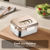 Reusable Metal Lunch Box | Bento with Locking Clips, Portable, for