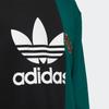 Adidas Originals Logo Print Colorblock Asymmetrical Hem Sweatshirt Men Tops Black HC0379