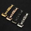 18mm Edelstahl Faltschließe für AP Modifikation GA2100 Schmetterlingsschließe Silber Schwarz Gold für Gummi Leder Uhrenarmband