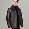 Genuine Leather Jacket Men's Winter Velvet Thickened Fur All-in-one Middle-aged and Elderly Casual Jacket Sheepskin Leather Jacket