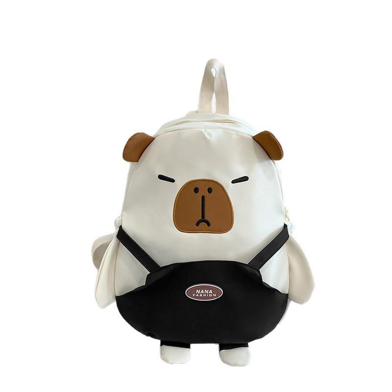 2025 Capybara Cartoon Women's Street Trend Large-Capacity Casual Backpack