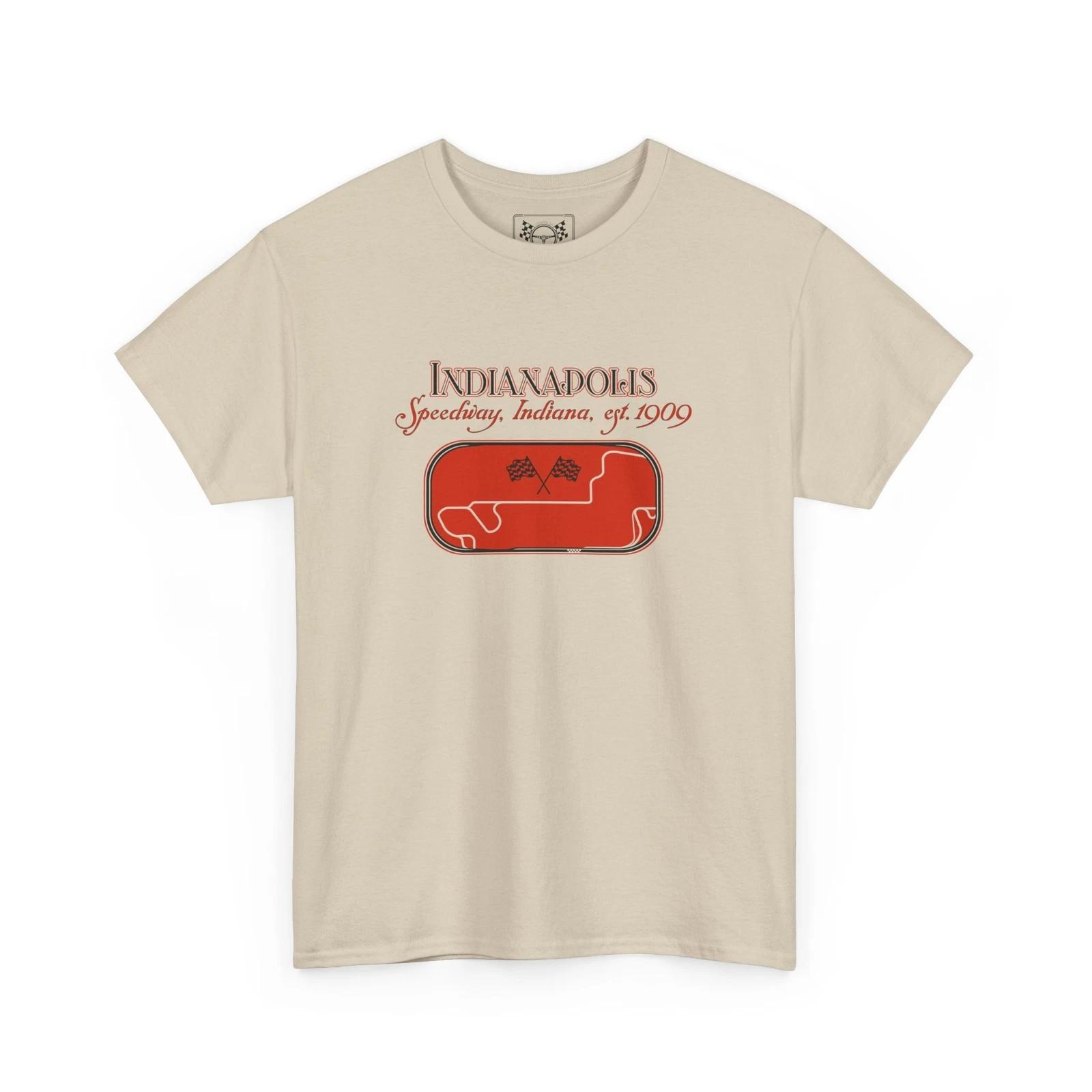 

Indianapolis Track Map T-Shirt - Indy 500 Racing History Tee - Race Fans Gift S