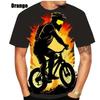 New Bicycle T-shirt Men's Bicycle Clothing Bicycle Pattern Clothing Plus Size Short-sleeved Top