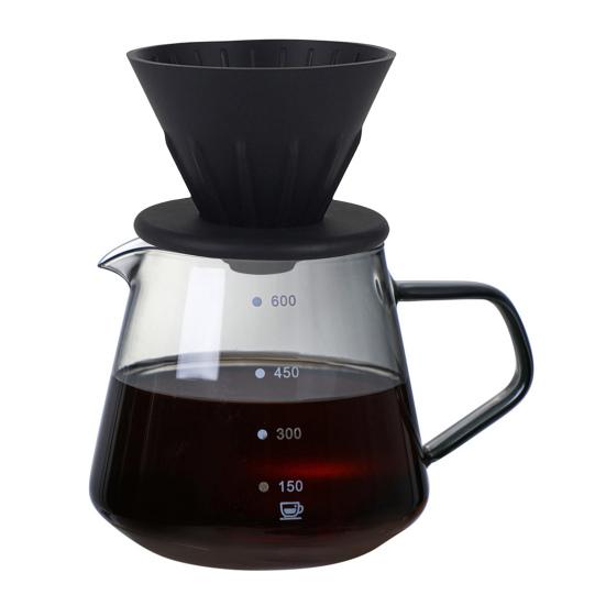 1 set cupă filtru pliabilă reutilizabilă cu suport pentru pahare din silicon Manual pentru 1-2 persoane Filtru cu picurare de cafea Con pentru casă