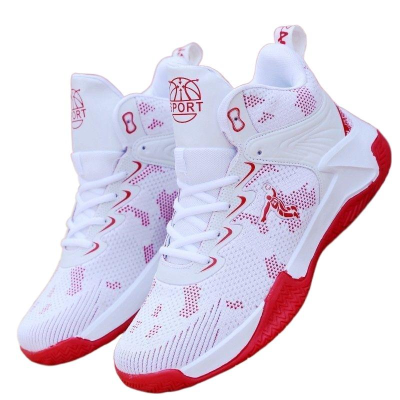 Basketball Shoes Men's Shoes Summer Shock Absorption Wear-resistant Men's Sports Shoes Mesh Breathable Student Non-slip Sneakers