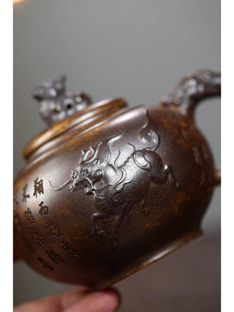Authentic Duan Ni Yixing Zisha Qilin Teapot - High-End Kung Fu Tea Set Gift