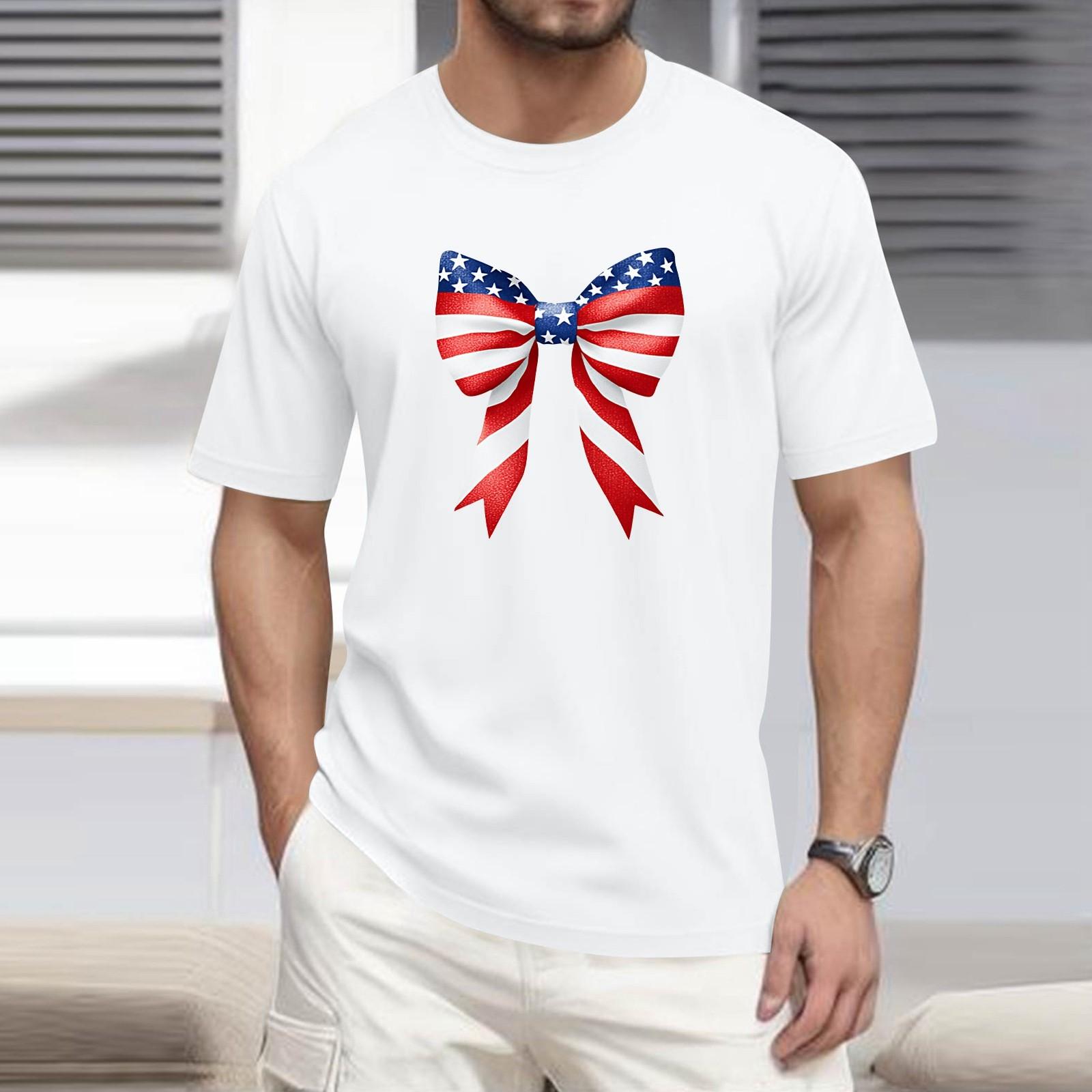 

Мужская футболка с принтом, короткий рукав, повседневный, выходного дня, модный, с круглым вырезом M белый