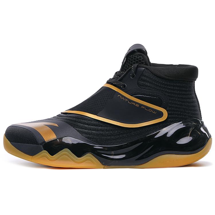 

Anta KT6 Thompson Cushioning Anti-Slip And Wear-Resistant High-Top Basketball Shoes Black Gold 112131101-2 39