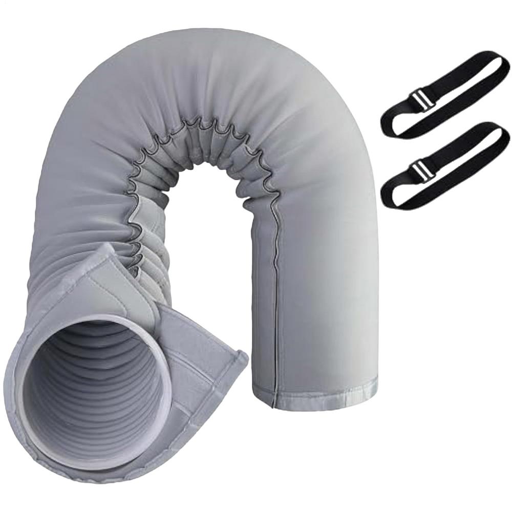 

Universal Air Conditioner Hose Cover Exhaust Pipe Protection Cover Waterproof Dustproof Heat Insulation Wrap Portable home tool сірий колір