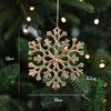 Christmas Ornaments Plastic Glitter Gold Snowflake/Reindeer/Angel Hanging Ornaments for Xmas Tree Winter Decoration