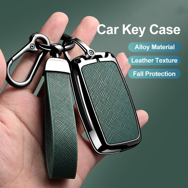 Zinc Alloy Leather Car Key Fob Case For Volkswagen Polo Tiguan Passat Beetle Scirocco Golf Jetta Lavida Skoda Octavia Key Fob