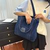Trendy Street Style Canvas Tote Bag For Women Large Capacity Shoulder Bag