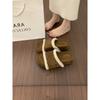 Retro late evening wind thick-soled heightening fluffy shoes for women to wear outside autumn and winter 2025 new brown warm and velvet Birkenstocks