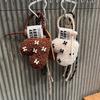 Trendy Cartoon Plush Keychains for Women Featuring Bowknot Love Designs Convenient for Bags And Car Decoration