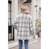 Women's Clothing, Thousand Bird Plaid, Buttons, Flannel, Woolen Shirt