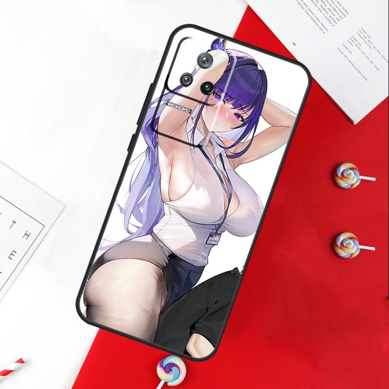 Genshin Raiden Shogun Sexy Cover For Xiaomi 13T 11T 12T 14T Pro 13 14 15 Ultra POCO X7 Pro X3 X5 X6 F5 F6 M6 Pro Case
