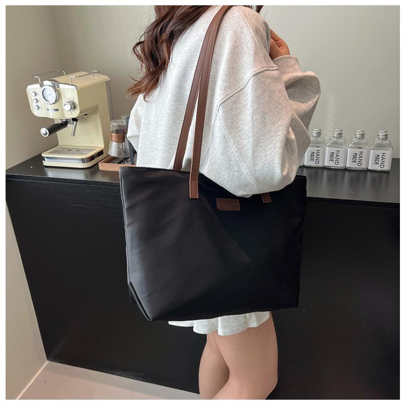 Korean Style Oxford Cloth Tote Bag Large Capacity Commuter Shoulder Handbag CLE
