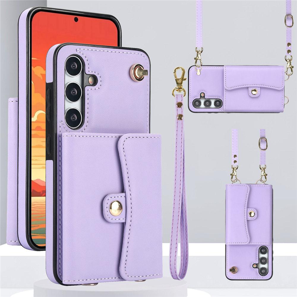 Crossbody Wallet Leather Case For Samsung Galaxy A15 A54 A14 A13 A51 A52 A53 A12 A73 A71 A50 A70 A20 Lanyard Credit Card Cover