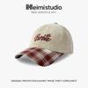 25 early autumn new double-color letter embroidery versatile baseball cap women's soft top casual trendy brand cap