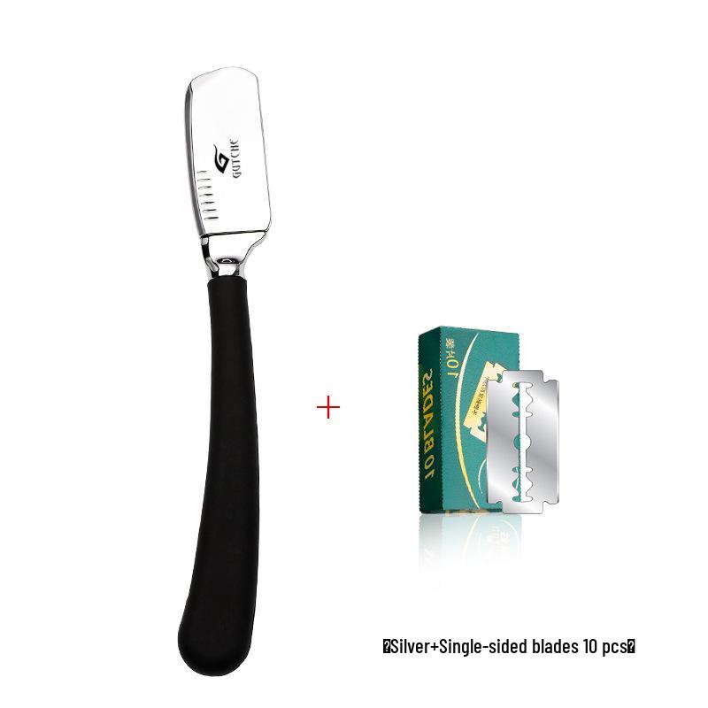 Old-Fashioned Straight Handle Razor Shaving Set for Face & Head