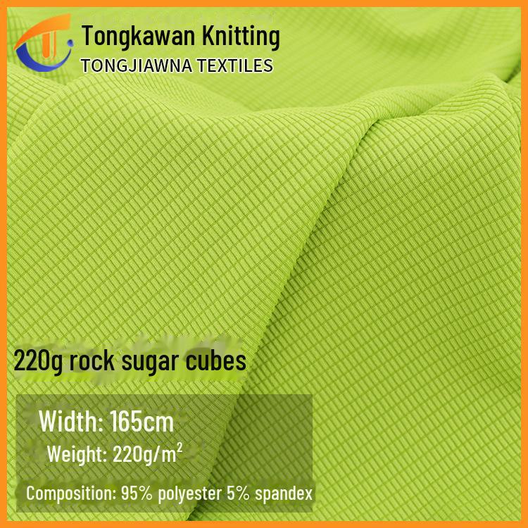 220G Polyester-Ammonia Jacquard Grid Fabric for Spring/Summer Suspenders and Fashion Suits