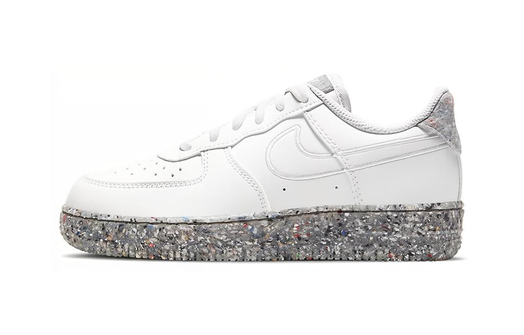 Nike Air Force 1 Pelle Marmo Basse Scarpe da Skateboard per Bambini Bianco Grigio Bambini Età 3 7 Anni DB4597-100
