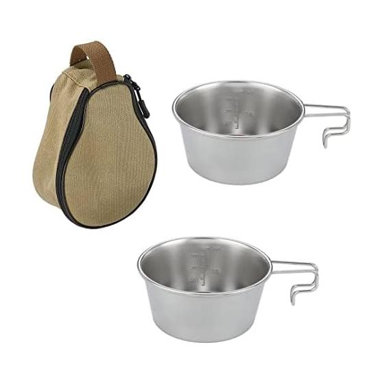 [Эксклюзивно для Amazon.co.jp] NANGGEAR (Снаряжение для лагеря Nanko) Кружка Sierra Cup Deep из нержавеющей стали 18-8 #450 Sten Sierra Чехол для хранения из канваса в комплекте