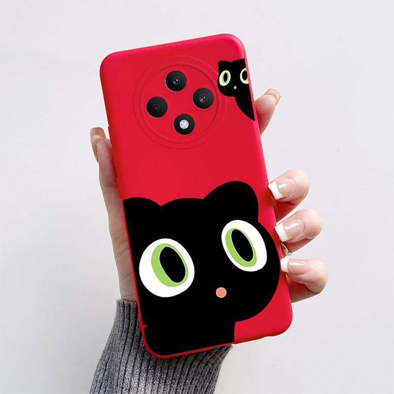 For OPPO Reno12 F Case OPPO Reno 12 F FS 5G Cover Cute Cat Cartoon Soft Silicone Bumper Protective Phone Cases On Reno 12F Funda