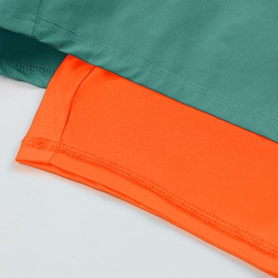 Men Shorts Adjustable Waist Drawstring Fake Two-Piece Design Moisture-Wicking Quick-Drying Running Sport Shorts