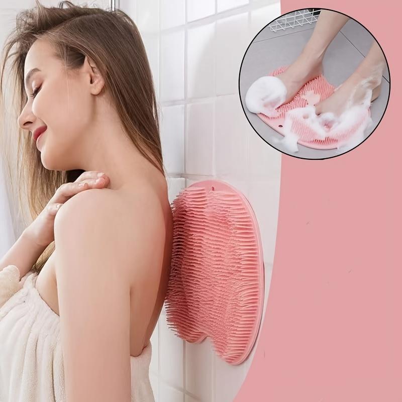 Back Scrubber For Shower Foot Brush New Wall Mounted Back Scrubber Bathroom Wash Foot Mat Exfoliating Dead Skin Foot Brush Blue