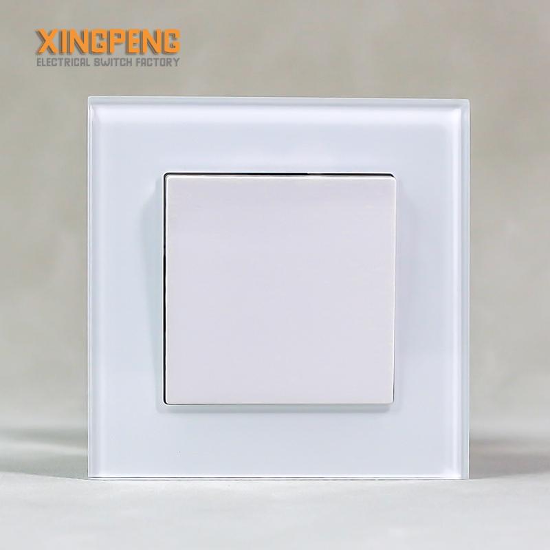 New Design 86 Series 1 Gang  Glass Light Switch Remote Wall Light Switch Electrical Switch and Sokets Luxury Wal