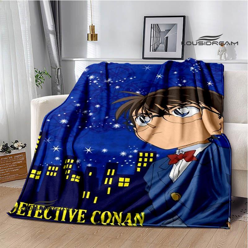 Detective Conan Cartoon Printed Blankets Picnic Blanket Warm Flannel Blankets Home Bed Linings Blankets for Beds Birthday Gift