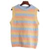 Export Fall/Winter Slim Slim Looking Wear Preppy Style Sleeveless Pullover Knitted Vest Sweater Top Ladies