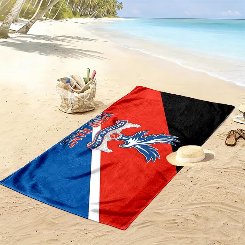 Crystal Palace F.C Print Beach Towel, Large Soft Quick Dry Towel for Beach Camping Swimming