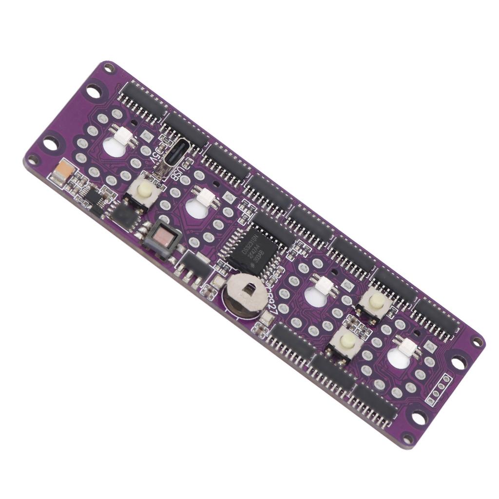 Nixie Tube Clock Circuit Board, Nixie Tube Clock Control Board, Multiple Backlit Colors, Nixie Tube Clock Module with 12 24 Hour Formats
