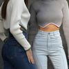 2024 Women's Hot-Selling High-Neck Irregular Hem Slim-Fit Sweater