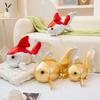 Lucky Koi Goldfish Shaped Plush Toy Soft PU Leather Cartoon Fish Doll Home Decor  Kids Birthday Gift Animal Cushion Throw Pillow