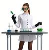 L Punk Bílá Dlouhá Laboratorní Halena Šílený Vědec Doktor Cosplay Kostým Sestra Šéfkuchař Uniforma Halloweenská Párty Divadelní Vystoupení Šaty