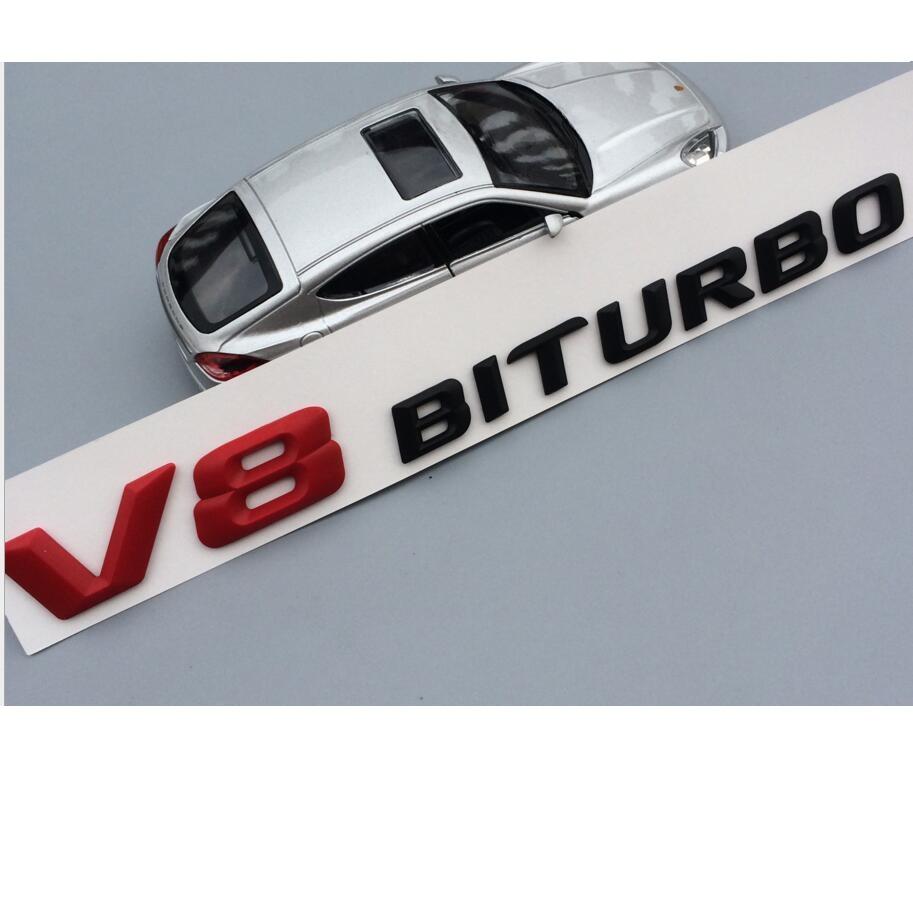 BRI4 3D Letters For Mercedes Benz E63 C63 S63 GLE63 GLC63 GLS63 CLS63 AMG Fender V8 BITURBO V8BITURBO Emblems Badges Symbols Sticker