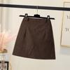 2026 Autumn/Winter Corduroy A-line High Waist Slimming Skirt – Fashionable Hip-hugging Design