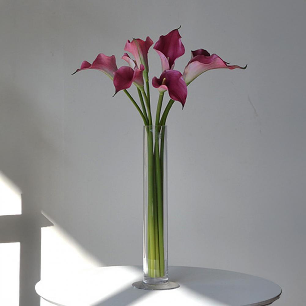 Artificial Calla Lily Flowers Long Stem Fake Flower Bouquet Real Touch Faux Latex Flower for Home Wedding Party Event Decor