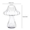Glass Mushroom Vase Clear Small Bud Flower Vase Cute Mushroom Propagation Stations for Home Room Kitchen Office Windowsill Decoration