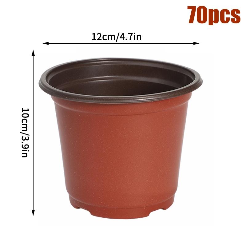 50/20Pcs Plastic Flowerpots Simple Nursery Seedling Pot Flowers Seed Breeding Planters Container Box Garden Supplies Tool