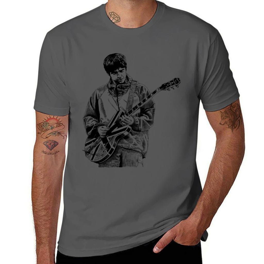 T-shirt Noel Gallagher Top Morbido Elasticizzato a Maniche Corte T-shirt