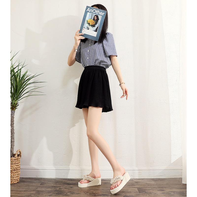 Șlapi de damă antiderapanți cu toc înclinat, sandale, papuci de casă pentru exterior, vacanță, malul mării, plajă